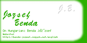 jozsef benda business card